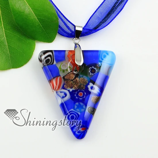 Delta glitter бусины миллефиори ранранское стекло ручной работы Ожерелья Подвески