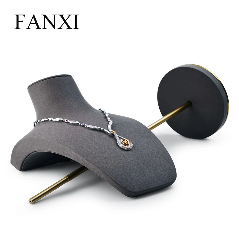 FANXI Цепочки и ожерелья Дисплей Подставка бюст с регулируемым металлическим