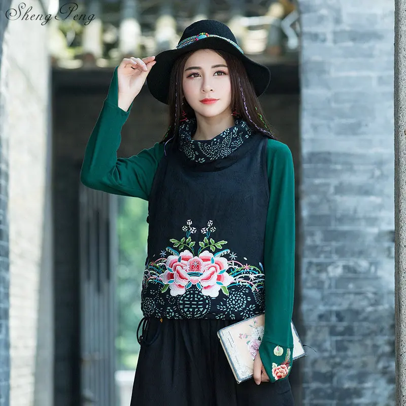 Традиционный китайский костюм Тан одежда в китайском стиле топ Ципао восточный