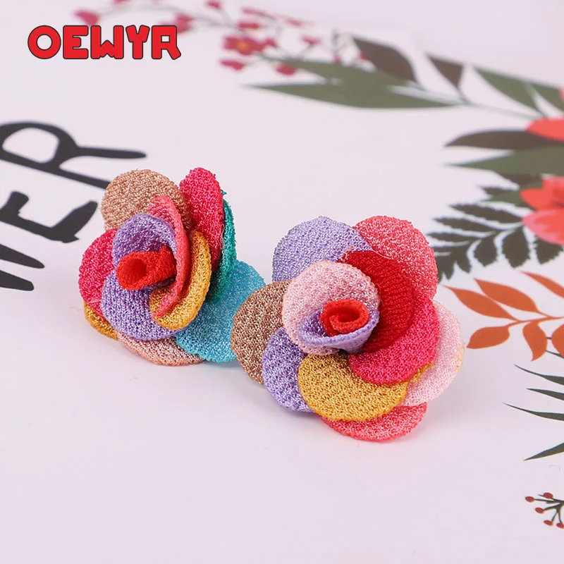 Женские разноцветные богемные серьги OEWYR летние массивные ручной работы с