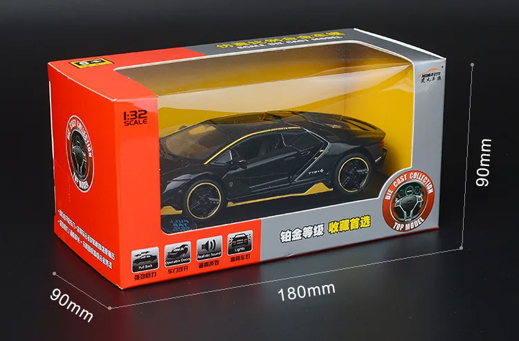 1:32 моделирование Рэмбо LP770-4 сплава спортивный автомобиль модель с оттяжкой назад и прохладный светильник, посылающая акустико-оптический модель автомобиля для детей игрушки для детей