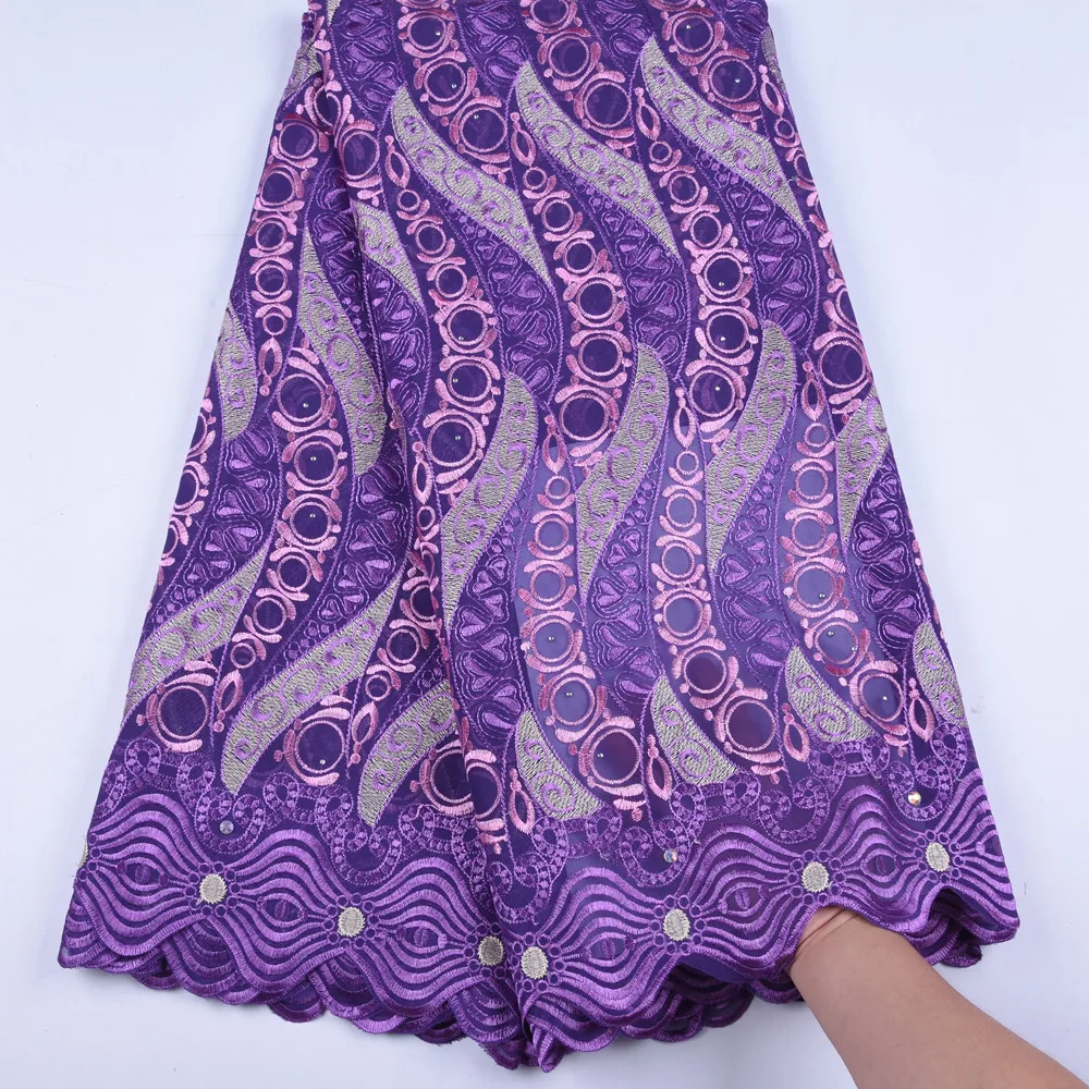 2019 швейцарская вуаль кружева в Швейцарии Высококачественная вышивка