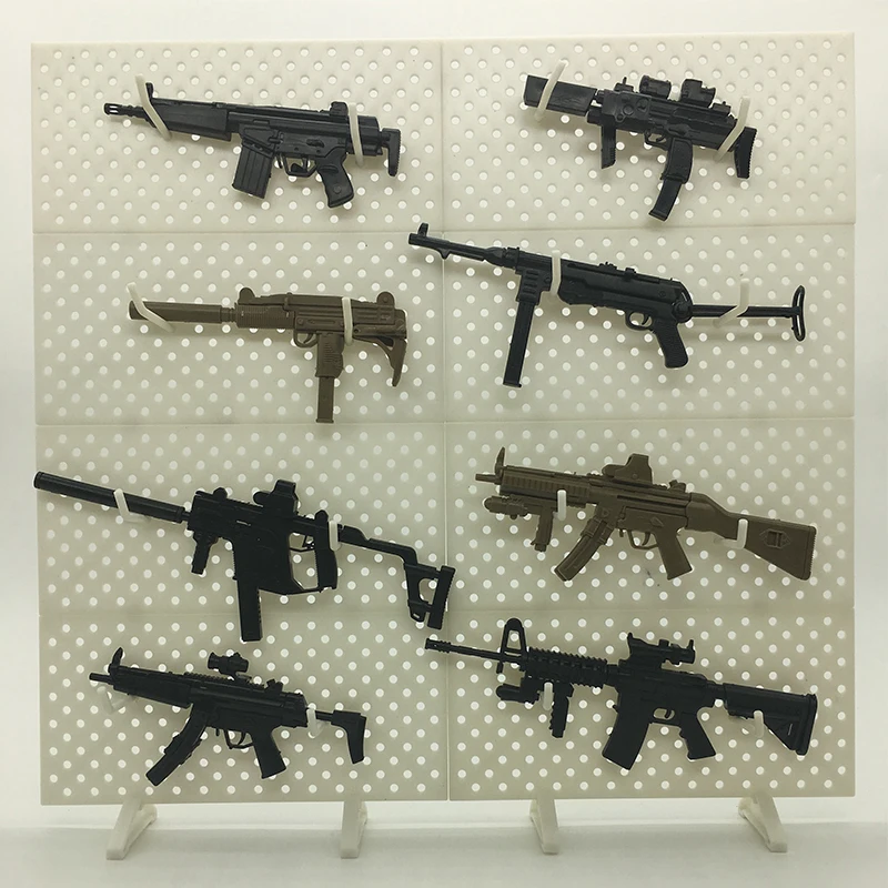 1:6 8 шт./компл. 4D 1/6 пистолет MP7 УЗИ MP5 кинжал MP40 пистолет-пулемет карабин Штурмовая винтовка сборка модель игрушка для фигурку