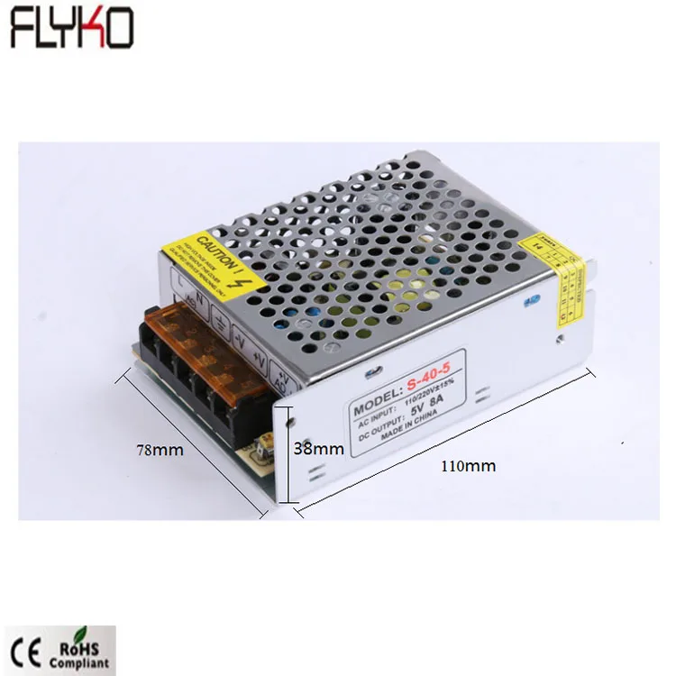 Цена по прейскуранту завода DC5V 8A40W 40A200W импульсный источник питания для