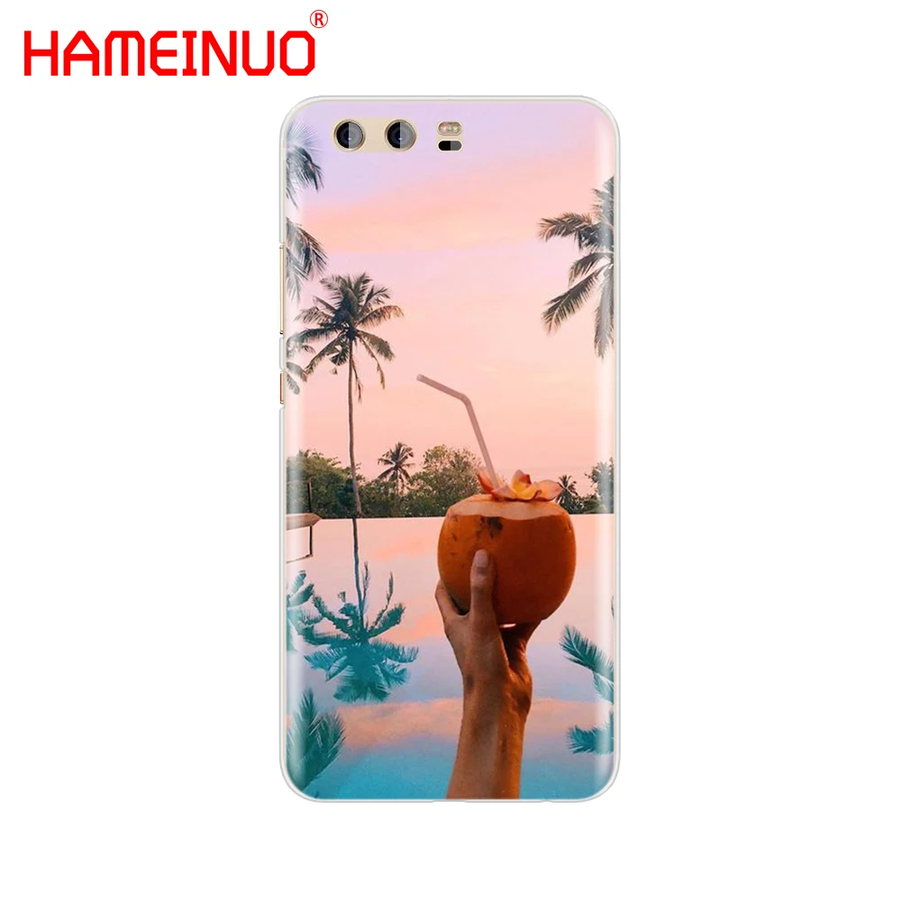 HAMEINUO кокосовый на пляже чехол для телефона huawei Ascend P7 P8 P9 P10 P20 lite plus pro G9 G8 G7