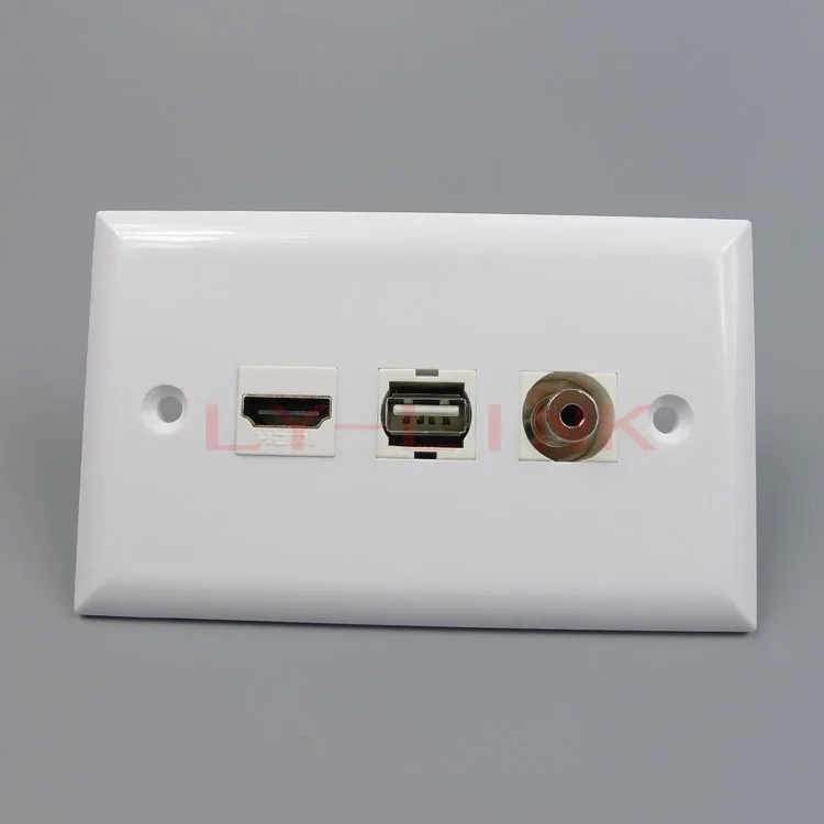 Настенная плата 120 типа hdmi usb аудио гнездо 3 5 мм с 114X70 мм|wall plate hdmi|wall platehdmi wall |