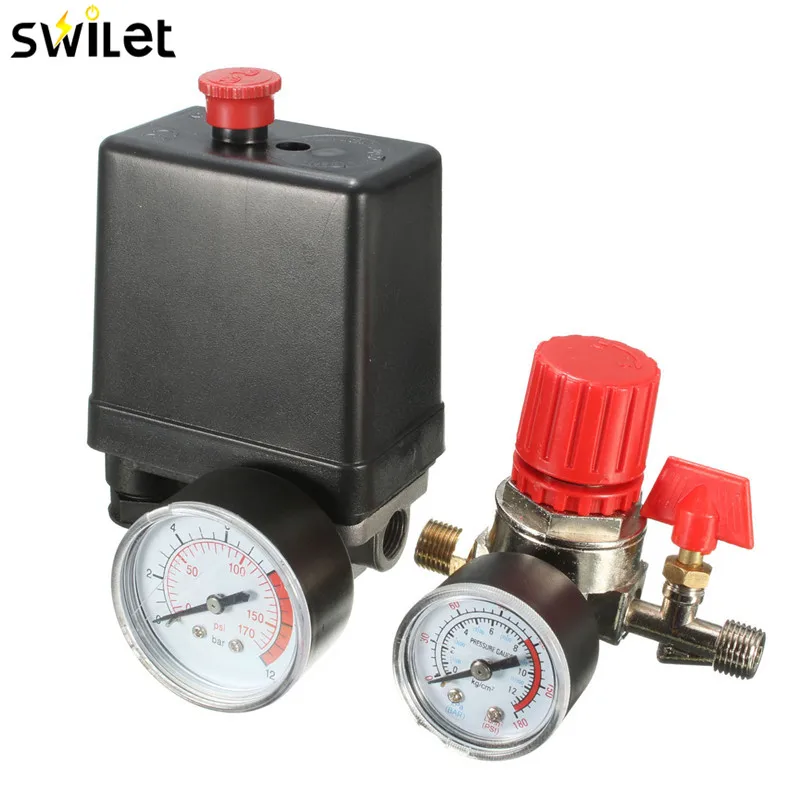 Регулируемый воздушный регулятор с четырьмя отверстиями 7 25 125 PSI|compressor pressure switch|psi