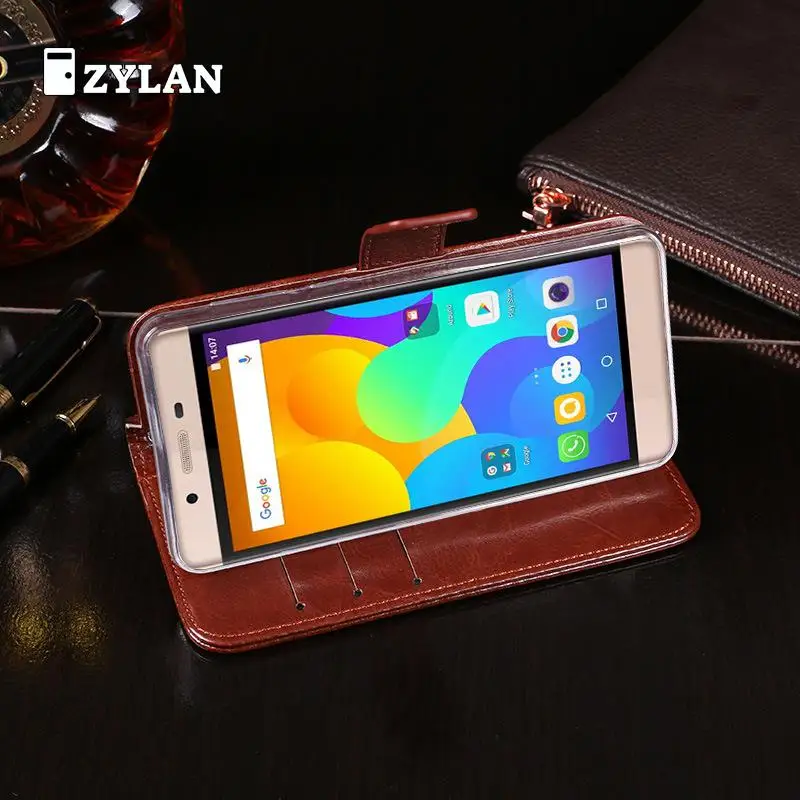 Роскошный кожаный чехол ZYLAN Для Micromax Q4260 противоударный для Canvas Evok Power Juice чехлы и