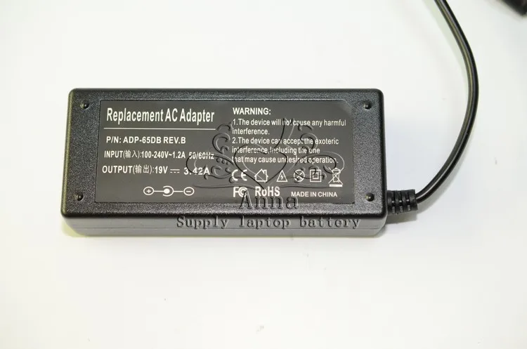 19V 3.42A 5 5*2 мм 65 Вт AC адаптер питания для ноутбука Toshiba Satellite L500 NB300 L300 L350 L775 U400 L755 R850 L730