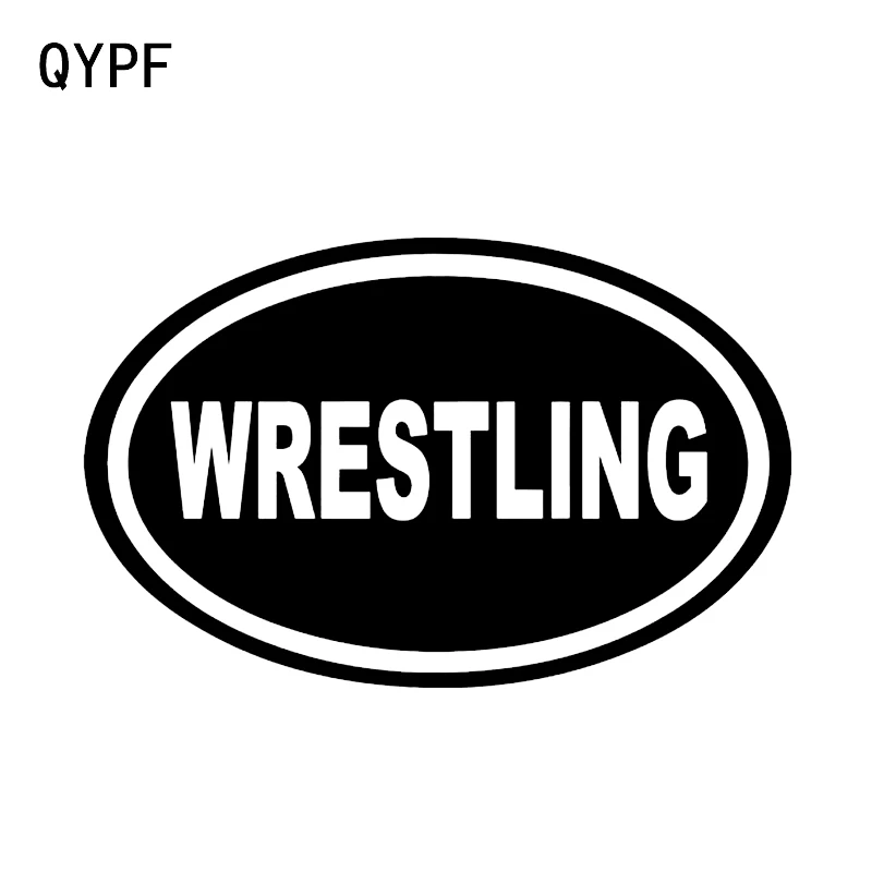 

Модные стикеры QYPF 16,1*10,3 см для стайлинга автомобиля, виниловые аксессуары, Овальный спортивный декор для борьбы