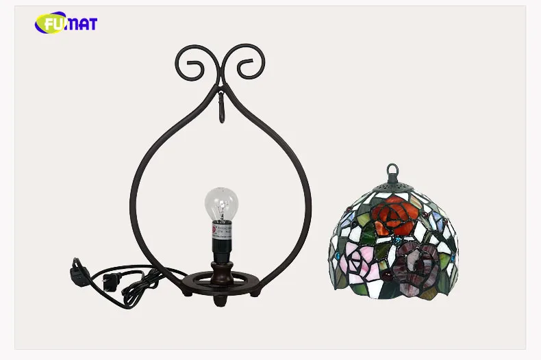 Светодиодная настольная лампа FUMAT винтажная с розами Рождественский Декор для