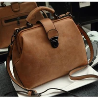 2021 new retro doctor bag fashion large capacity messenger bag ladies shoulder bag scrub leather leather handbag lw 379