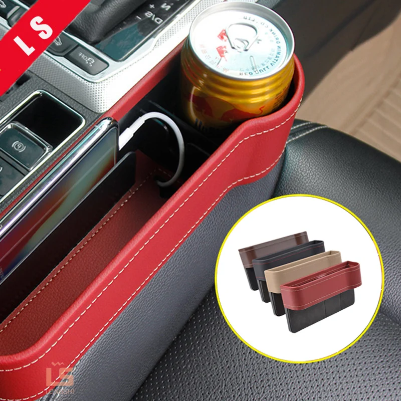 

PU Car Seat Crevice Storage Box Cup Drink Holder Organizer Pocket Stowing Tidying For Phone Pad Card Coin Case Accessories