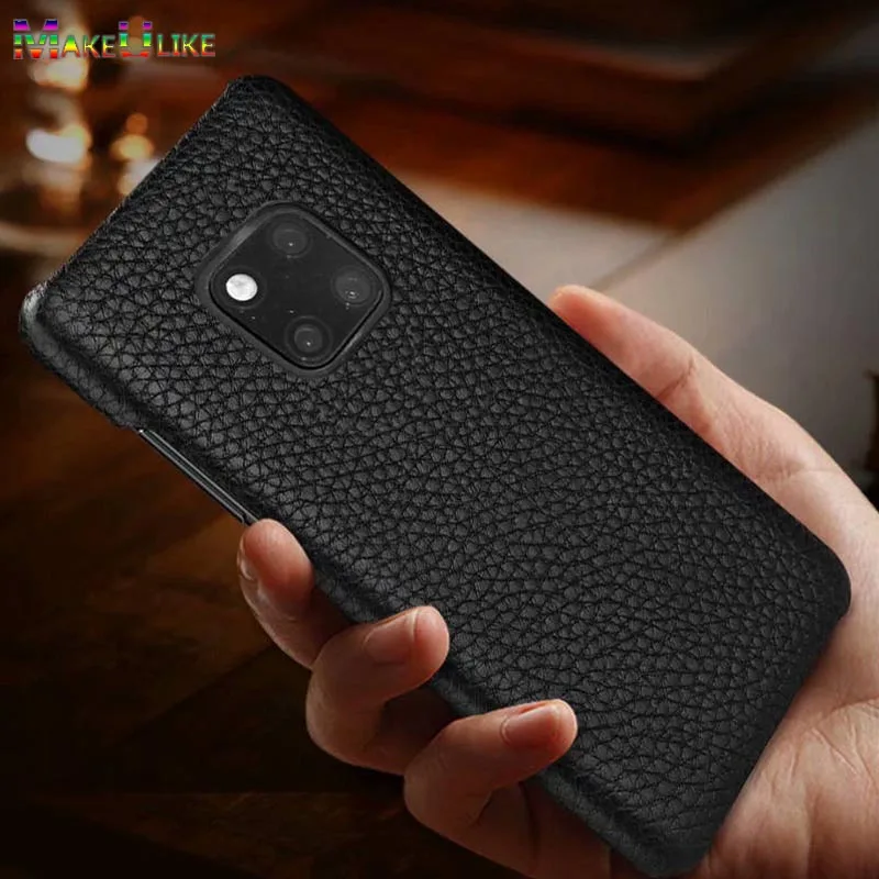 Чехол MAKEULIKE из натуральной кожи для huawei mate 20 Pro, Роскошный чехол для телефона с личи, чехол для huawei mate 20 20X 20Pro
