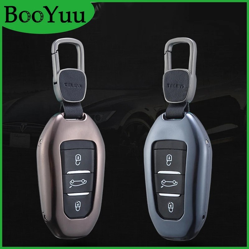 Booyuu алюминиевый сплав дистанционный ключ чехол для автомобиля Peugeot 408 2008 3008 4008 5008