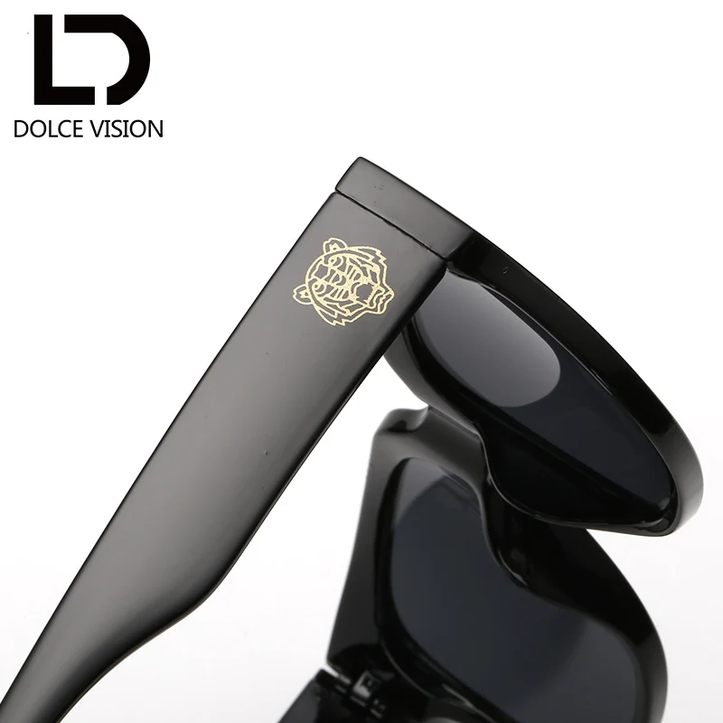 Мужские и женские оригинальные фирменные очки dolce&vision модные черного цвета|de