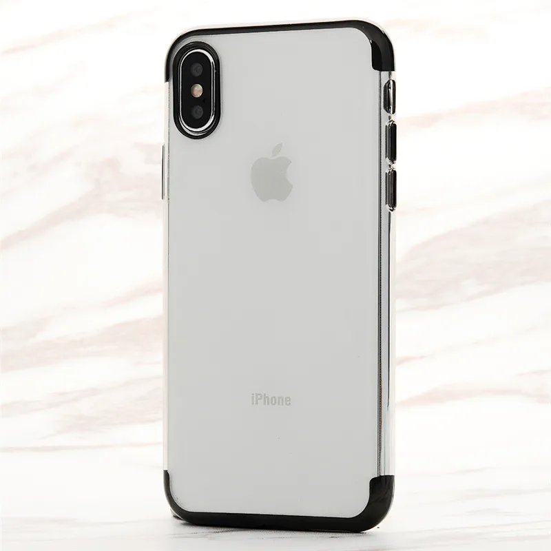 Мягкие чехлы из ТПУ для iPhone X Case сверхтонкая жесткая накладка на заднюю панель с