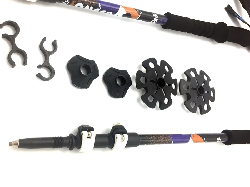 2 шт./с трость тростника для походов алюминиевая телескопическая палочка катания