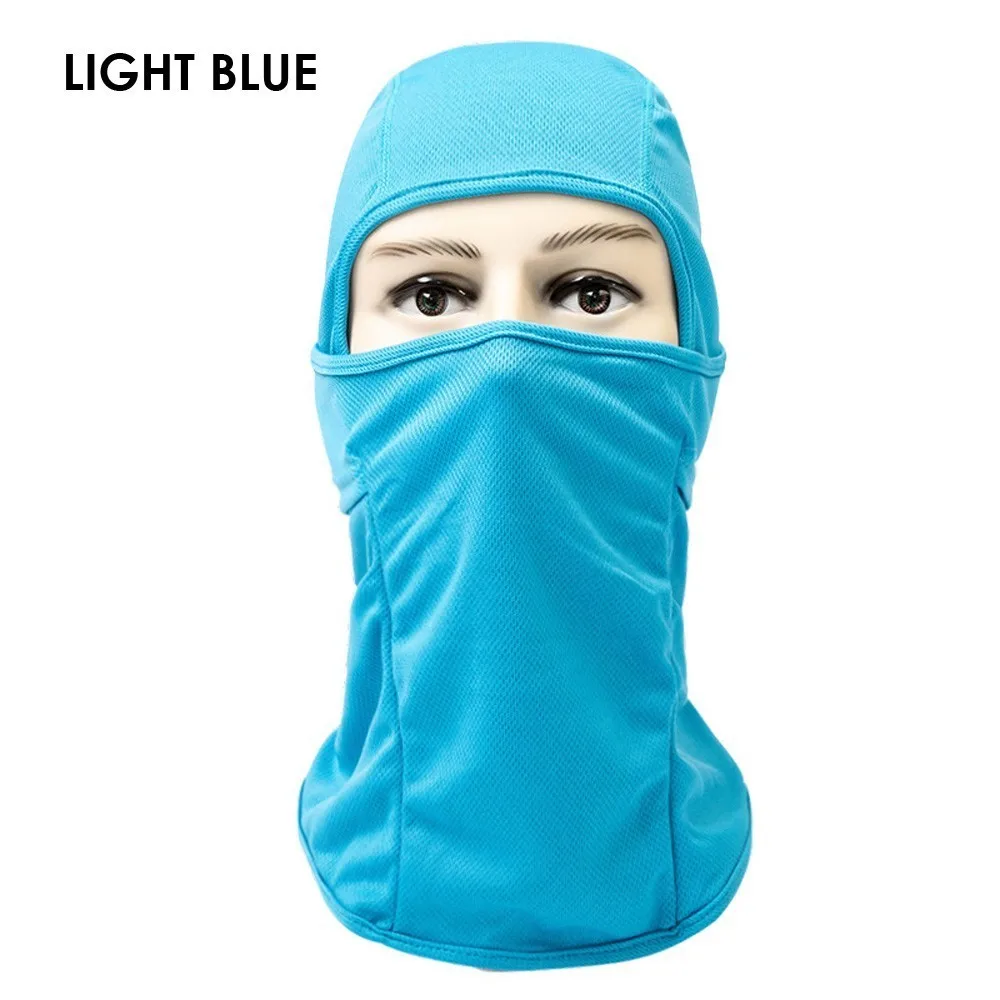 Light Blue Ультра мягкая велосипедная маска для лица Открытый дышащий шелк светло-голубого цвета Зимний ветрозащитный Противопыльный лыжный тренировочный маска для бега спортивная крышка - Цвет: Light Blue