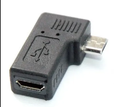 Левый 90 Micro USB папа к гнезду B Тип зарядного устройства разъем адаптера конвертер|90