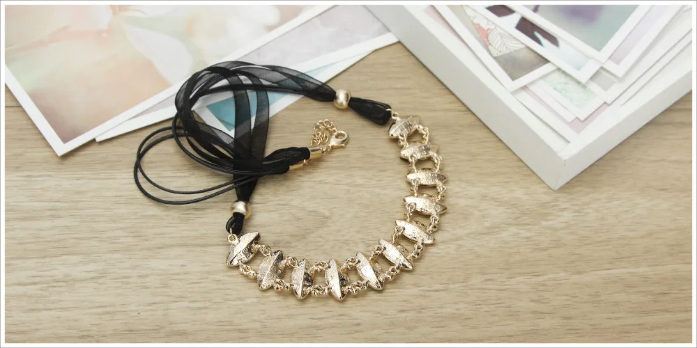 Neoglory сплава розового золота Цвет Чешский горный хрусталь моды нагрудник