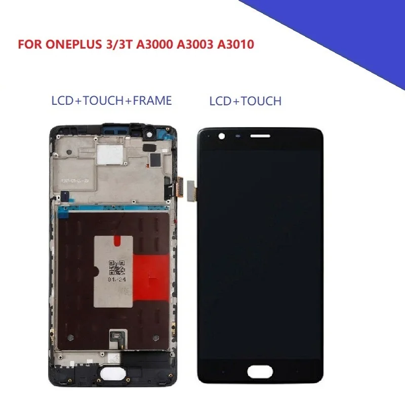 ЖК дисплей 5 дюйма для Oneplus Three T 1 + 3T A3010 A3003 AMOLED экран сенсорная панель в сборе