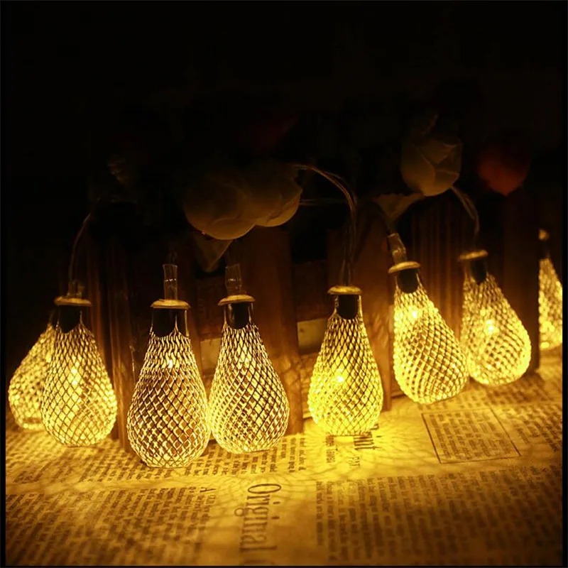 Новинка 5 м 28 led железные полые маленькие сказочные гирлянды для вечеринки в