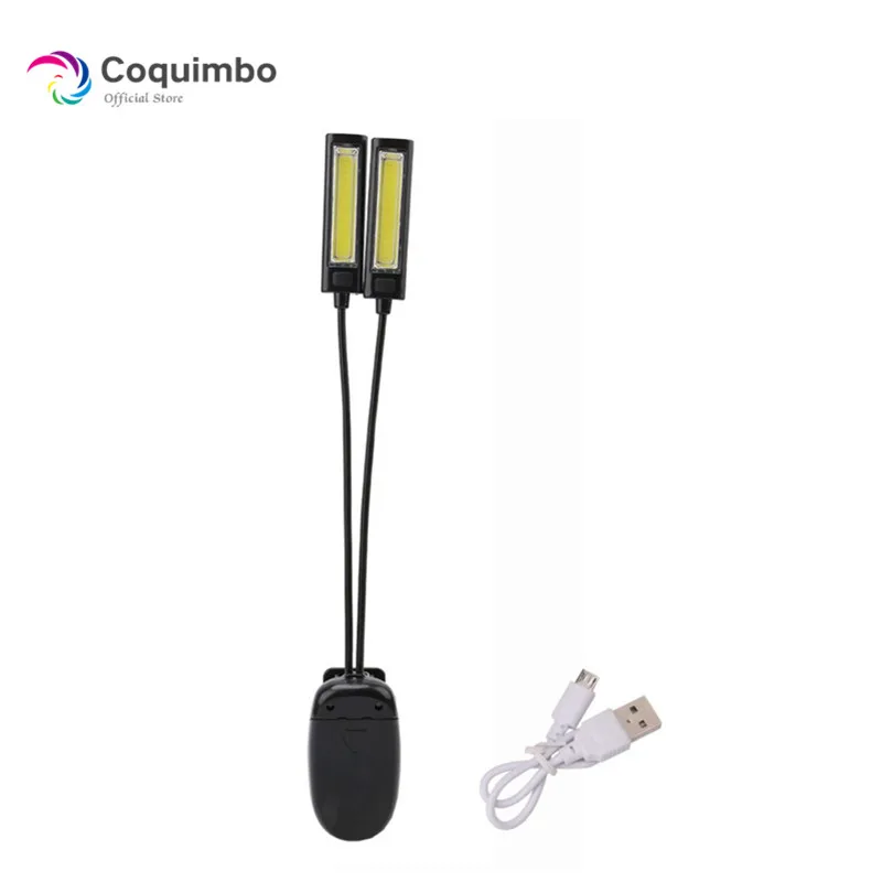 USB COB Светодиодный настольный светильник Гибкая Настольная лампа с двумя