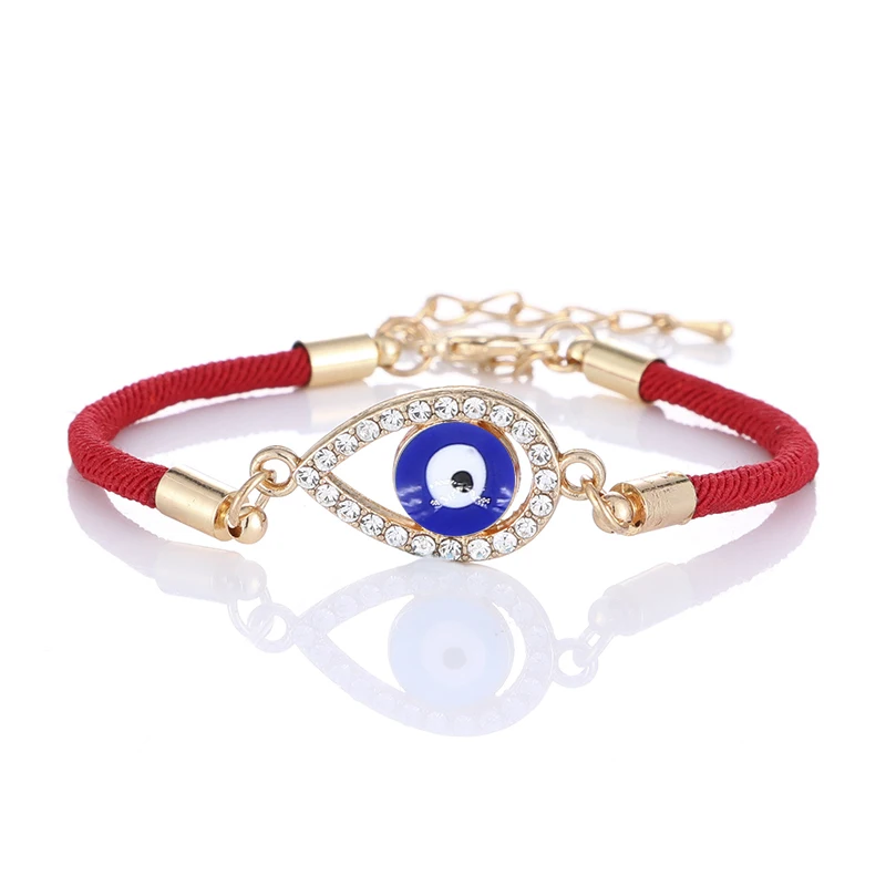 Женский браслет с подвеской в форме капли синего цвета|Браслеты шармами| |