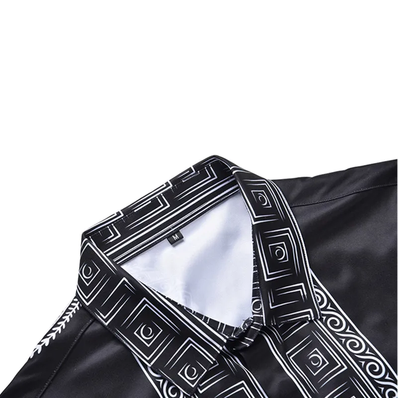 

Autumn Mens Clothing Luxury Chemise Homme Male Women Retro Floral Shirts Long Sleeve Print Slim Fit Party Office Hawaiian Shirt