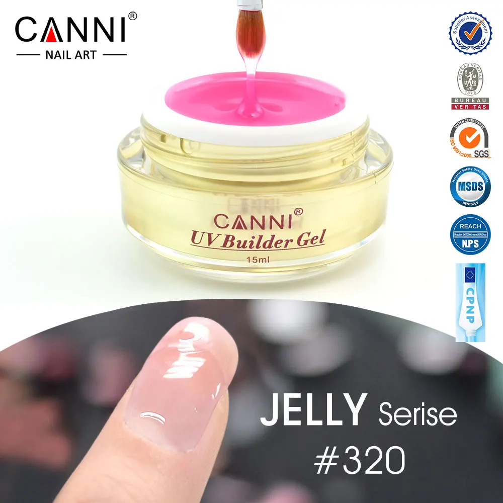 320 CANNI, Золотая бутылка, 15 мл, камуфляж, тонкая, легкая, сухая, УФ, замачивается, 25, телесного цвета, желе, гель для ногтей, для наращивания, формирующий гель, лак - Цвет: 320