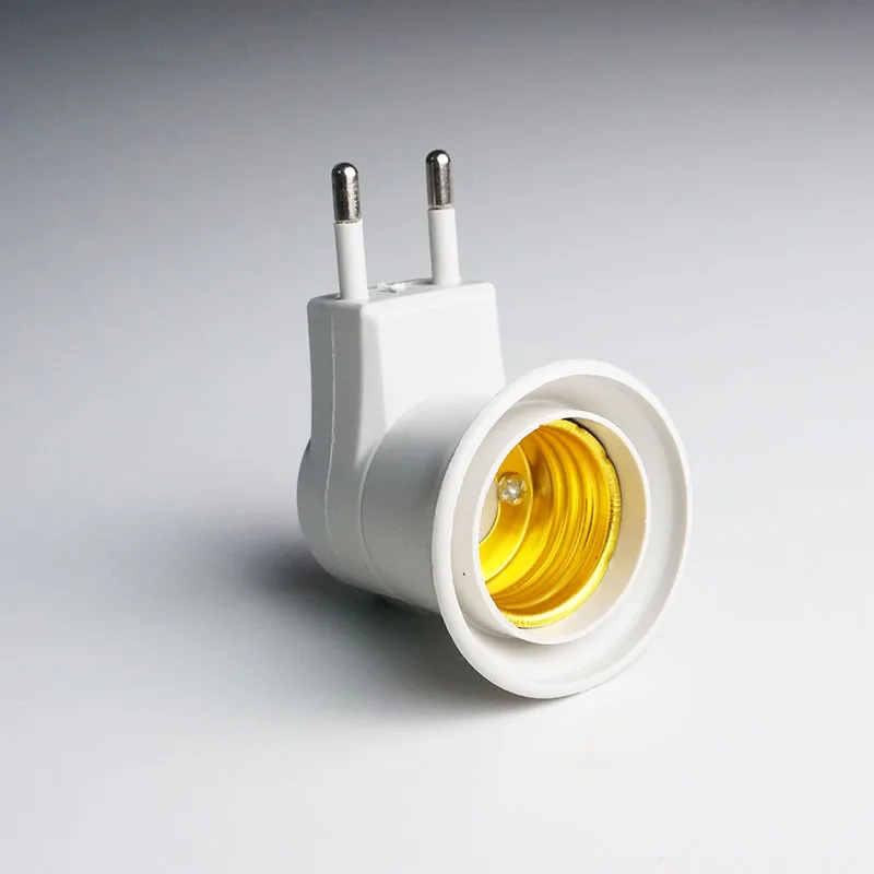 1 шт. E27 светодиодный свет лампы гнездо базы Тип до 110 В 220 ЕС Plug держатель конвертер