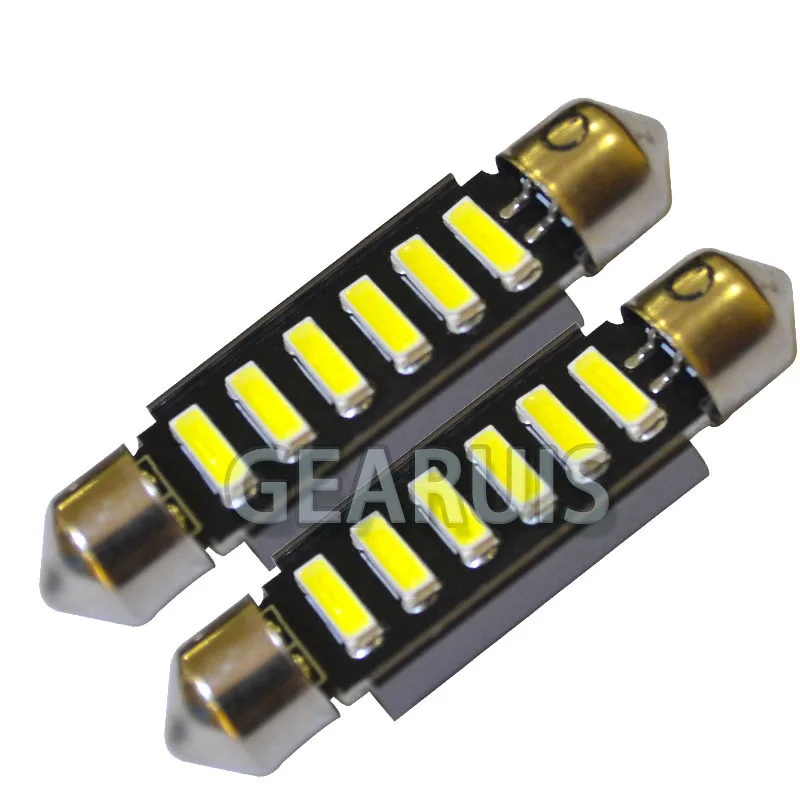 4 шт. автомобильные светодиодсветодиодный лампы для чтения 2 Вт 7020 мА 39 мм 41 C5W 6 SMD