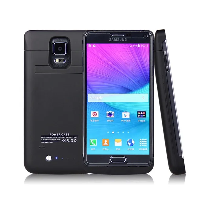 Для samsung Galaxy Note 4 Батарея случае 4800 мАч внешний Капа Зарядное устройство чехол для