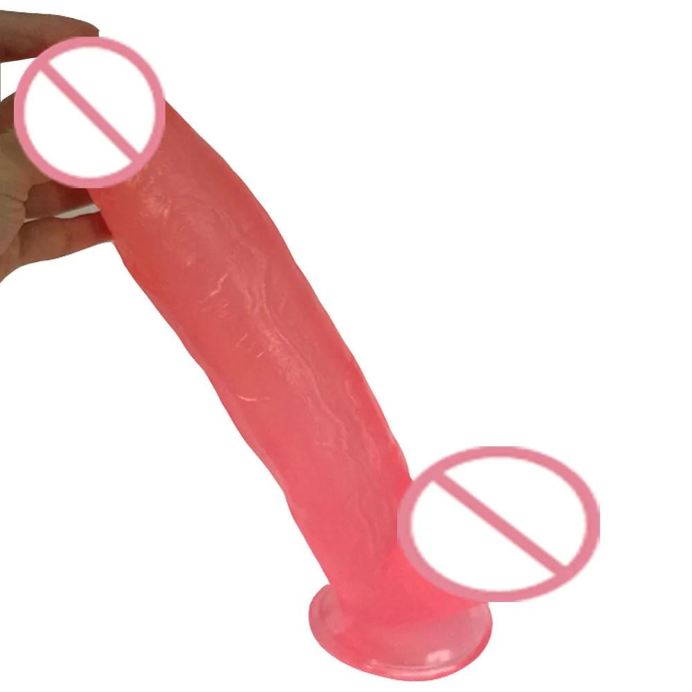 Прозрачный Желейный фаллоимитатор реалистичный огромный Мужской пенис с