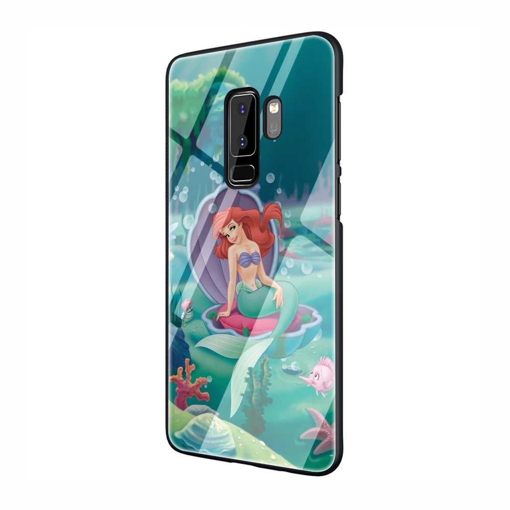 Cartoon Ariel little Mermaid popular Tempered Glass Phone Cover Case for Samsung Galaxy S7 edge S8 9 10 Note 8 9 10 Plus A10 20 30 40 50 60 70 - Цвет: G6