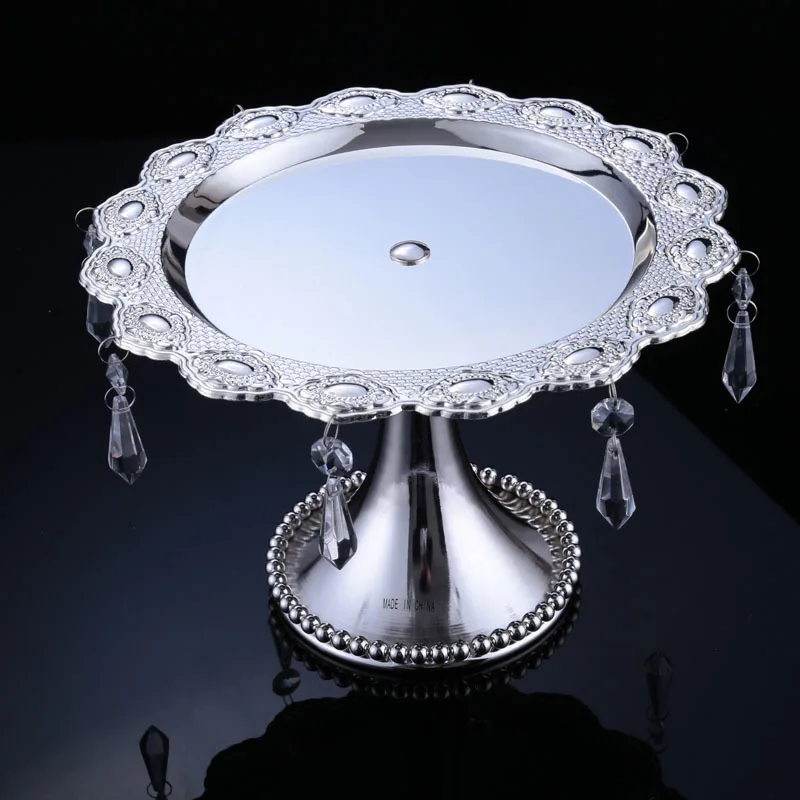 Посеребренный поднос для торта в европейском стиле десертное украшение выпечки