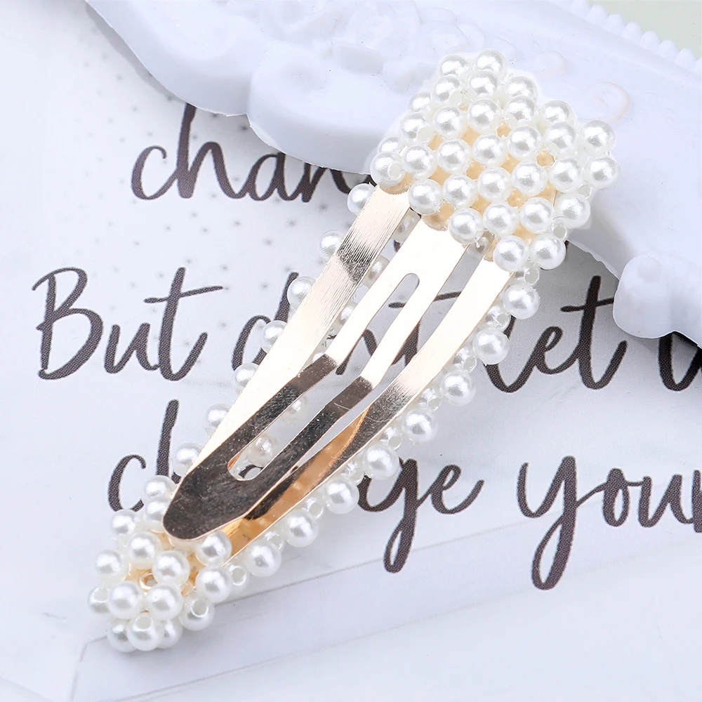 Levao простой жемчужный закрутка шпильки золотистые для волос квадратная