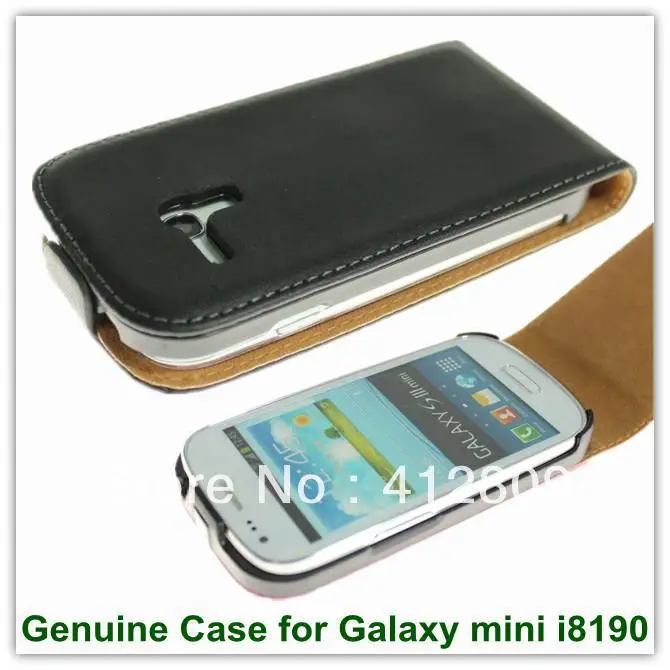 Новое поступление чехлы из натуральной кожи для samsung Galaxy SIII mini i8190 бесплатная
