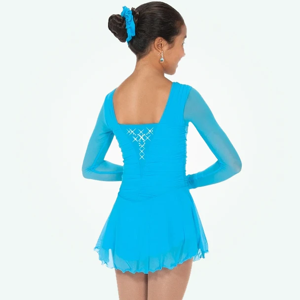 Гимнастический костюм skybluebaton для катания на коньках танцев outfitSD38 бесплатная