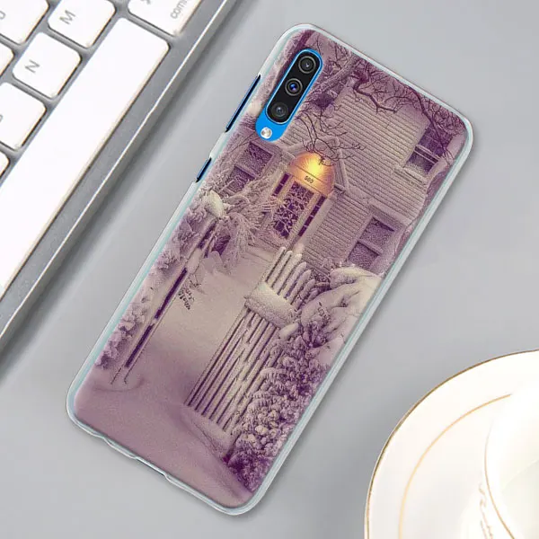 13 Пейзаж Зима светильник снег чехол КРЫШКА ДЛЯ samsung Galaxy A30 A40 A50 A70 A6 A8 плюс A7 A9 M30 чехол для телефона Coque - Цвет: 13