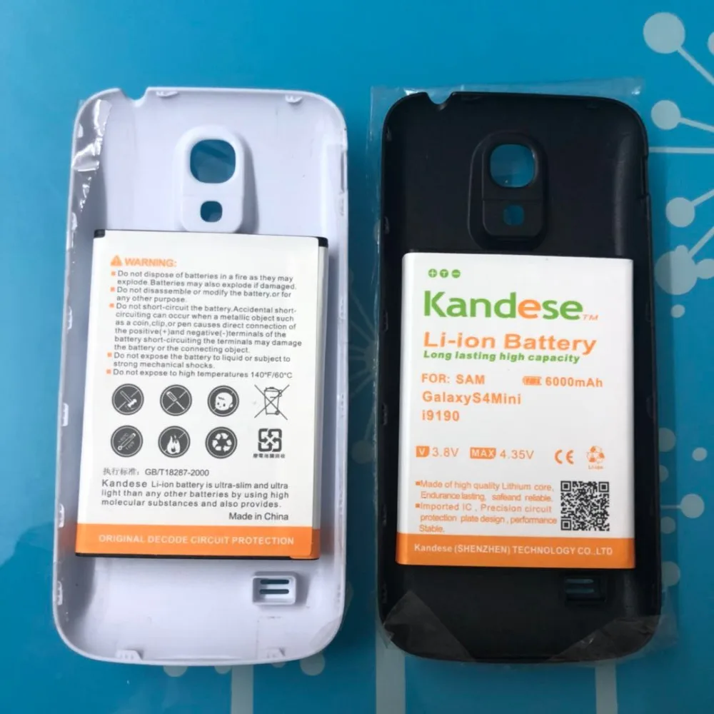100% Оригинальный сотовый телефон B500AE запасная Батарея 6000 мАч для Samsung GALAXY S4 Mini I9190
