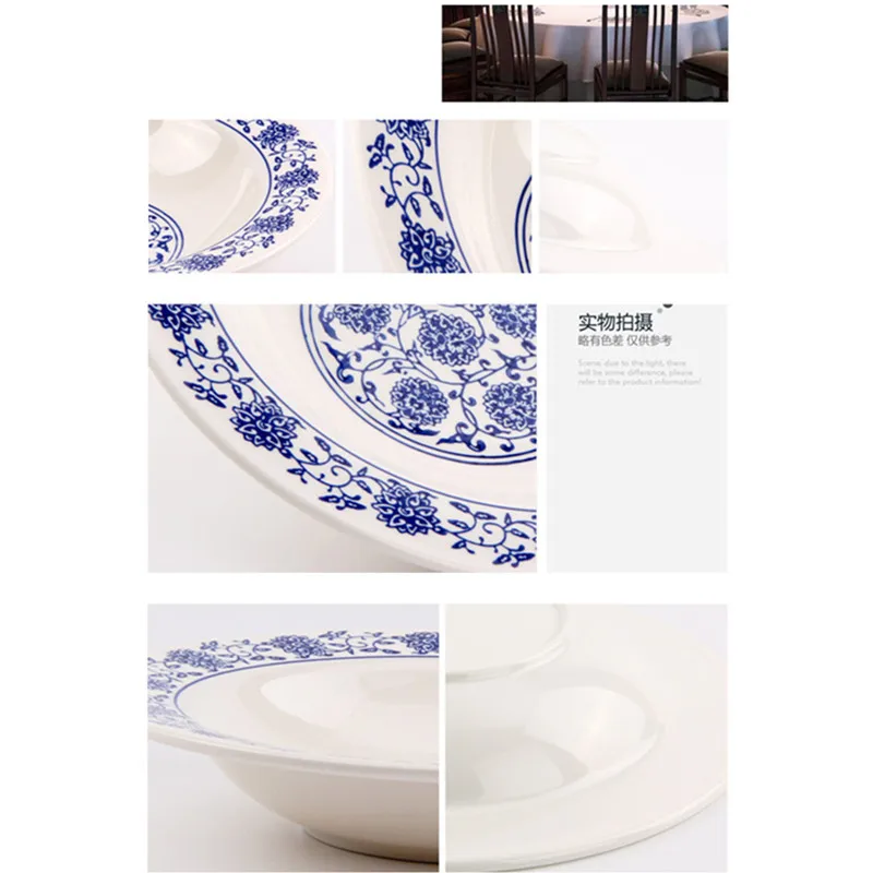 3 шт. Высокое качество китайский стиль чаша посуда синие и белые чаши салат
