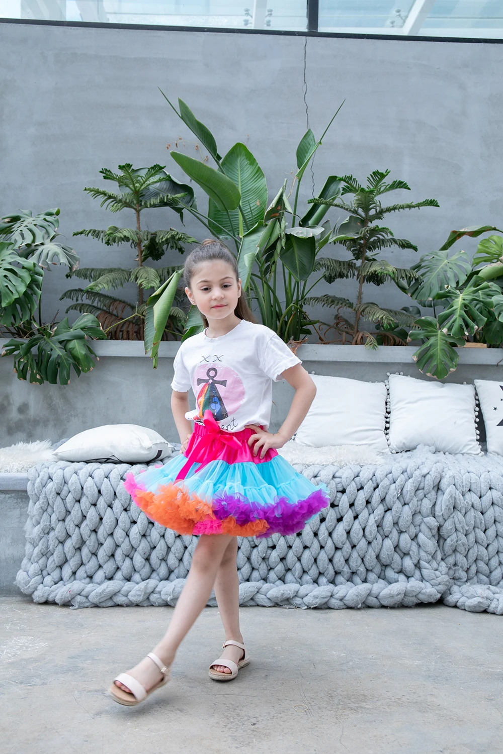 Пышная шифоновая юбка американка для маленьких девочек пачка принцессы