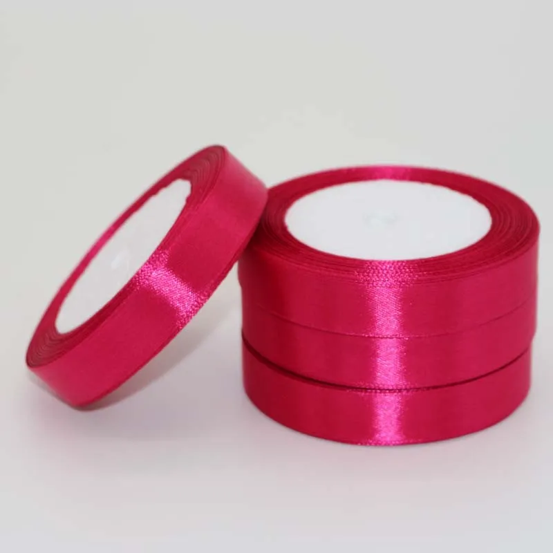 Одна штука 25 ярдов красно Зеленая Шелковая атласная лента для украшения