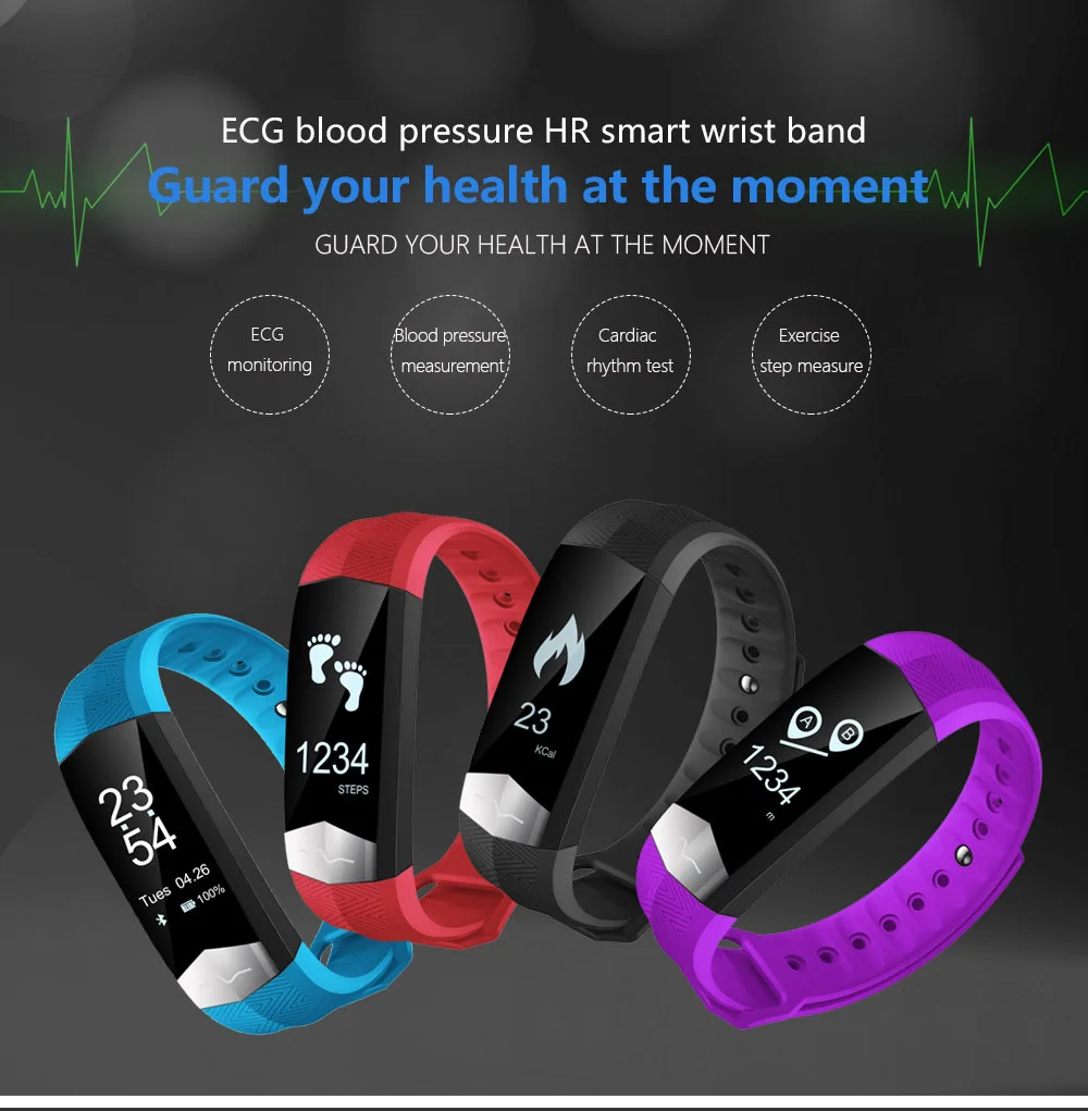Смарт-браслет Smartch CD01 Health ECG Heart Rate кровяное давление фитнес-трекер умный Браслет