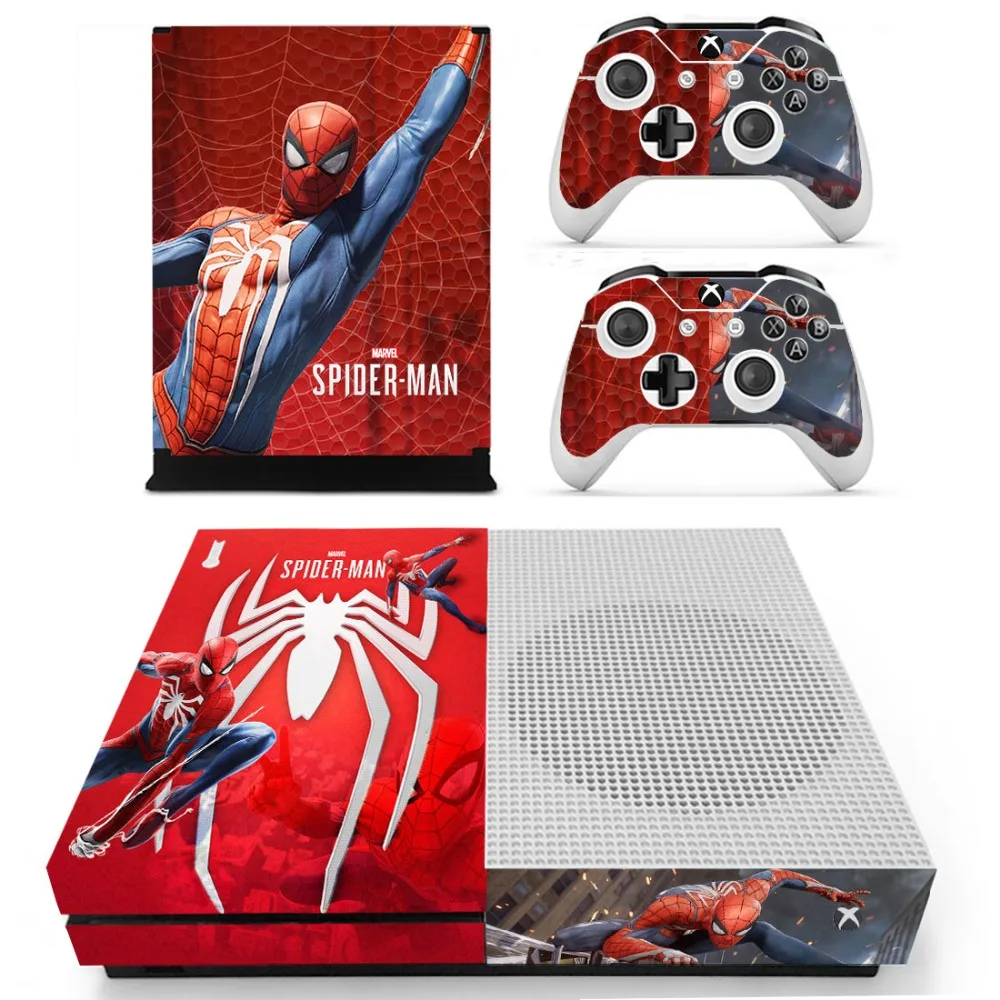 Наклейка на кожу Человека-паука для Xbox One S консоль и контроллеры тонкая наклейка s