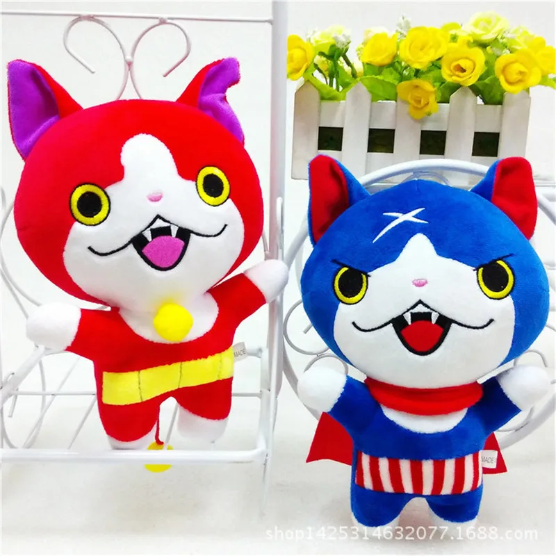 Аниме-игра Yokai Yo Kai Watch Whisper Jibanyan Komasan плюшевые игрушки с рисунком кота Неко куклы