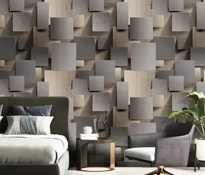 Современные Простые 3D квадратные мраморные фоновые обои для телевизора, спальни, гостиной, оленя, меховые обои