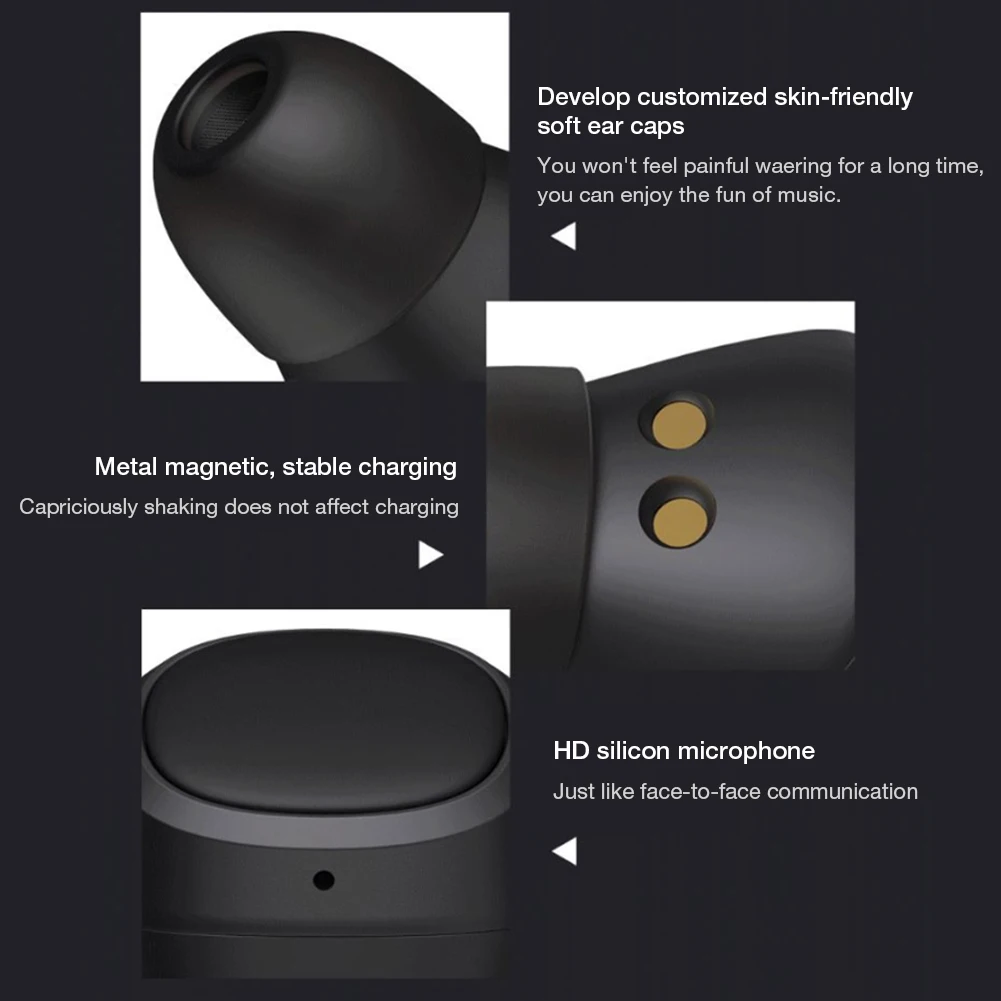 T1 Bluetooth 5,0 наушники TWS двойной микрофон настоящая Беспроводная Стерео Гарнитура 3D спортивная IPX5 Водонепроницаемая с зарядным устройством